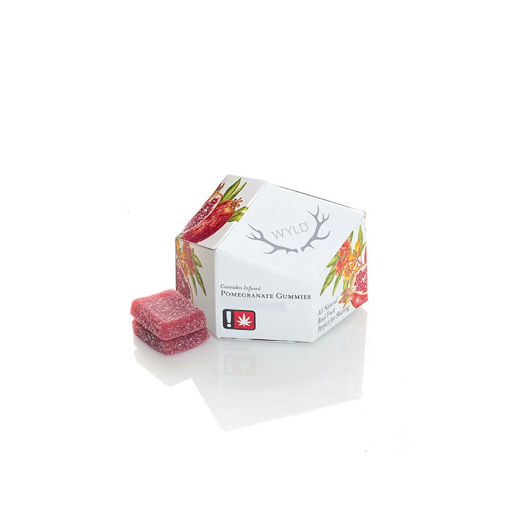 WYLD - Pomegranate 1:1 THC:CBD 10pk Gummies - 100mg:100mg - Edible image 1