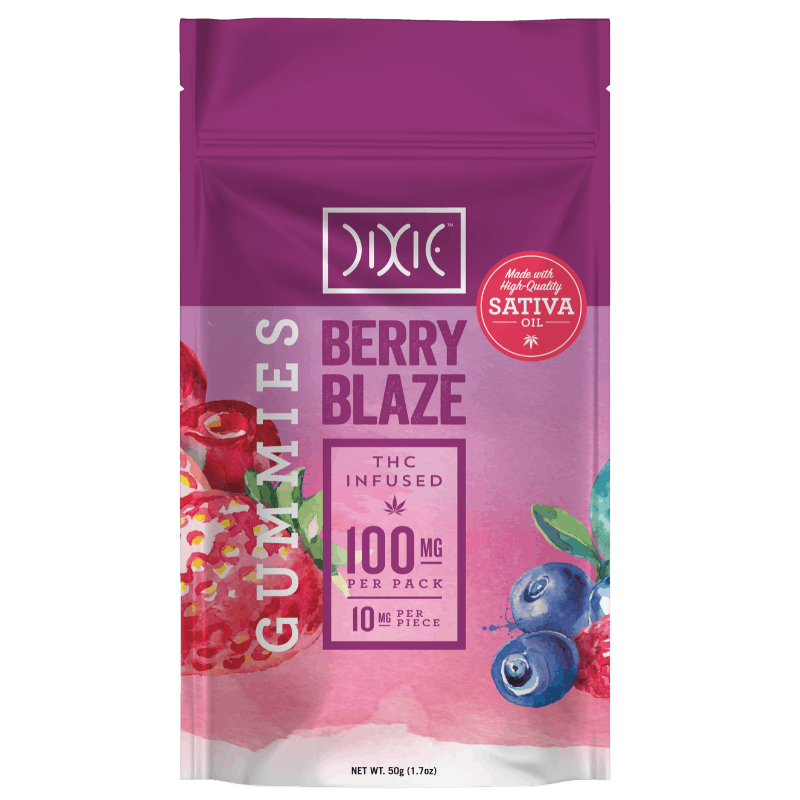 DIXIE - Berry Blaze Gummies - 100mg - Edible image 1