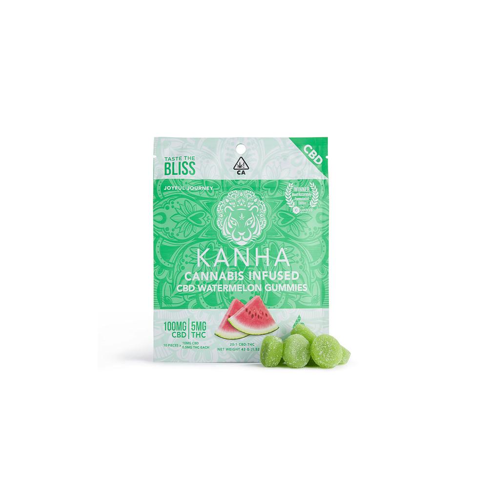 KANHA - Watermelon 20:1 CBD/THC Gummies - 100mg/5mg - Edible image 1