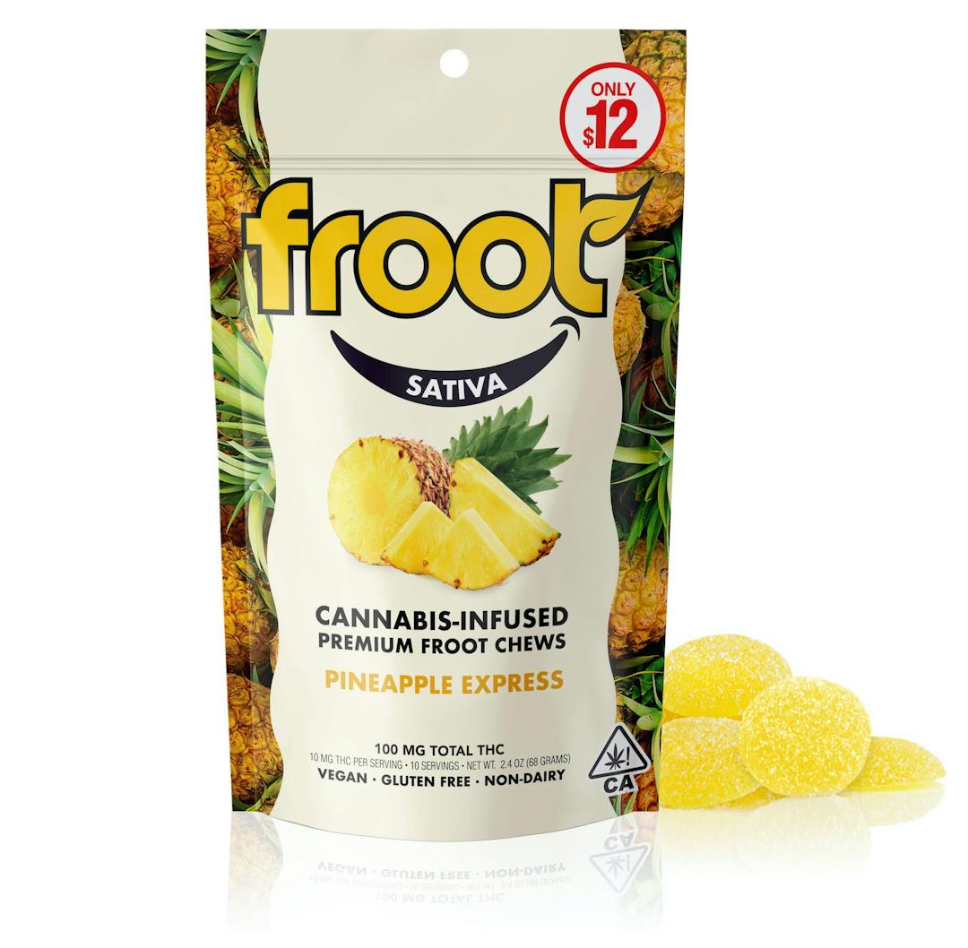 FROOT - Pineapple Gummies - 100mg - Edible image 1