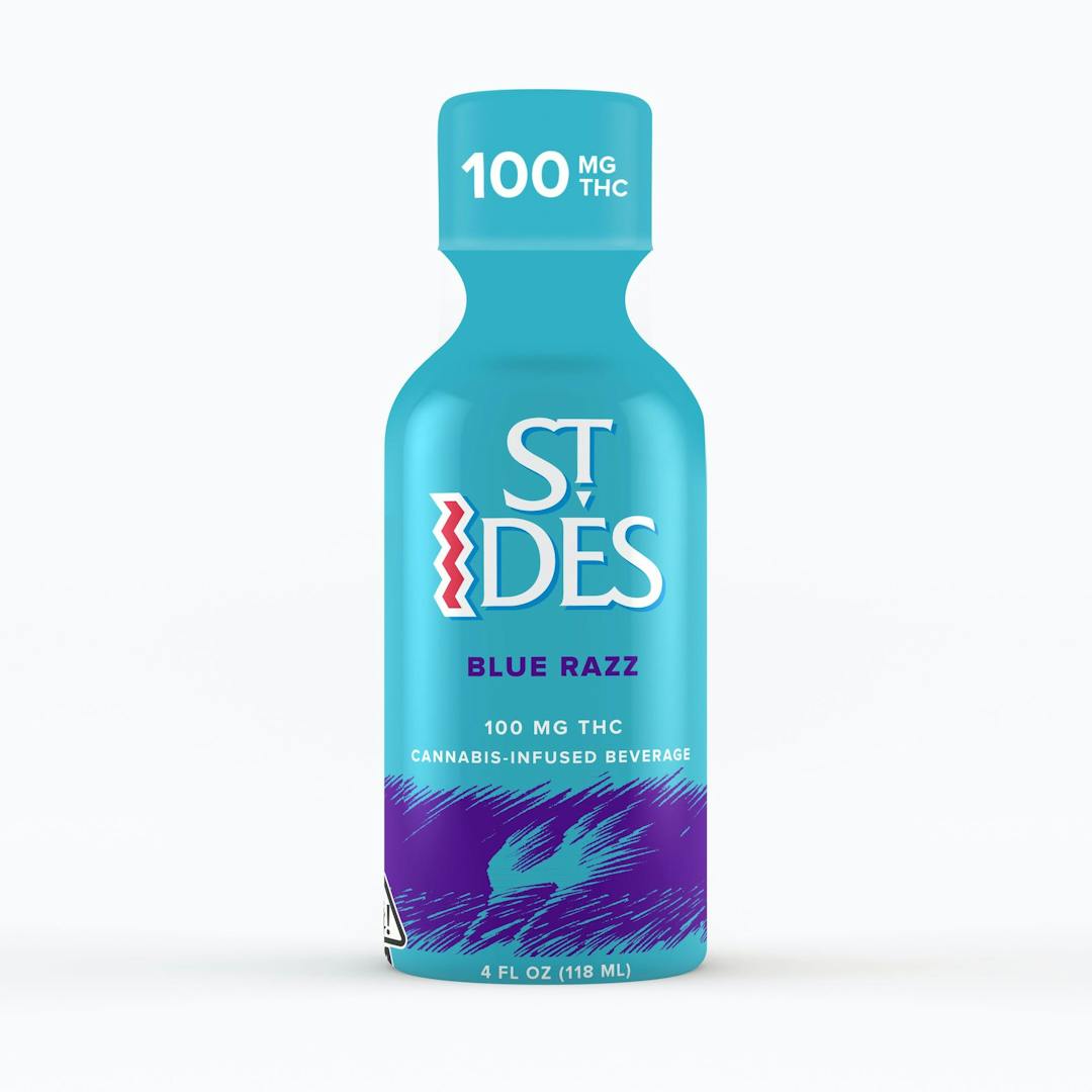ST. IDES - Blue Raz 4oz Shot - 100mg - Drink image 1