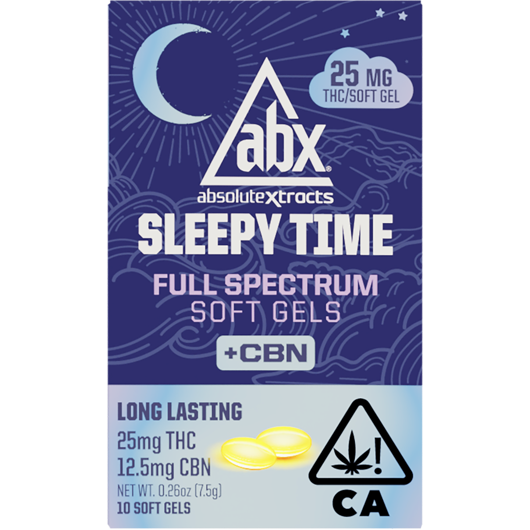 ABX - Sleepy Time CBN 25mg Soft Gels 10-Count Bottle - 250mg - Capsule/Tablet image 1