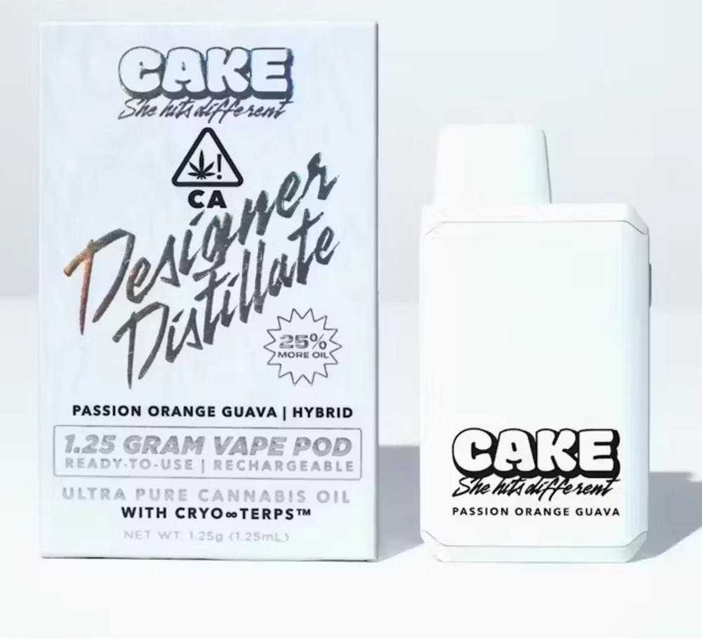CAKE - Passion Orange Guava Designer Distillate - 1.25g - Vape image 1