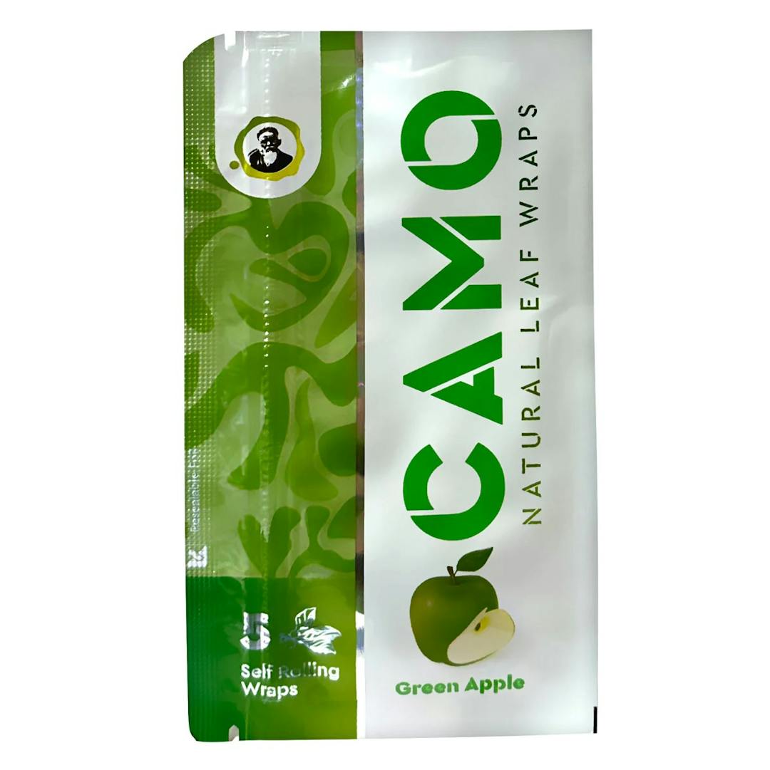 CAMO - Green Apple 5-Pack Rolling Wraps - Non-cannabis image 1
