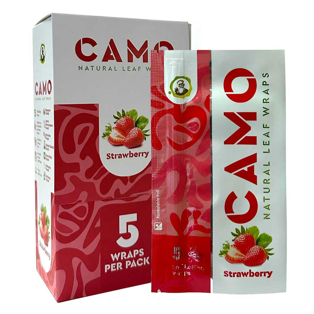 CAMO - Strawberry 5-Pack Rolling Wraps - Non Cannabis image 1