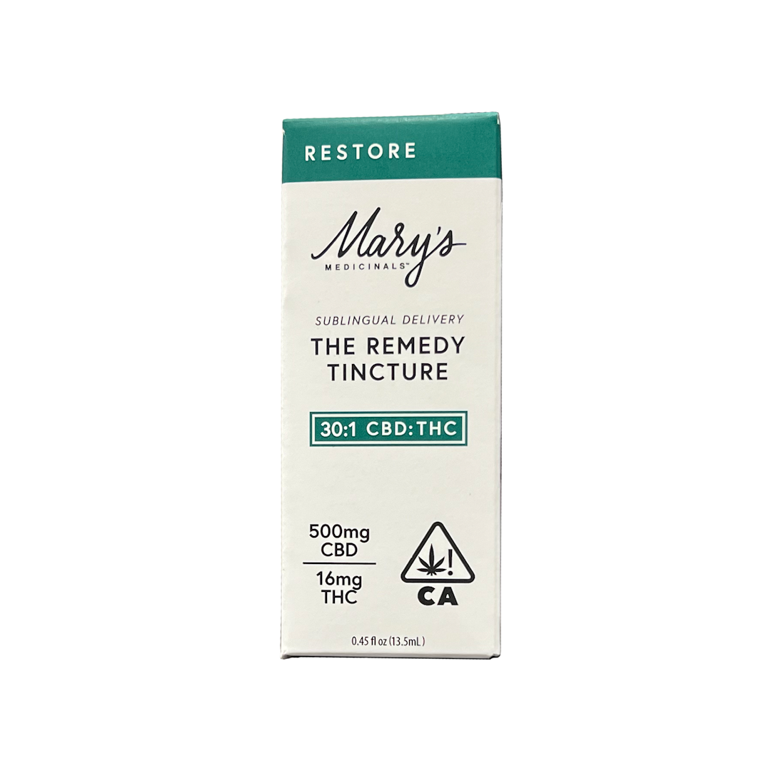 MARY'S MEDICINALS - The Remedy 30:1 CBD/THC - 500mg/16mg - Tincture image 1
