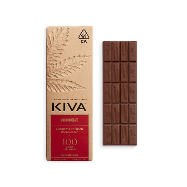 KIVA - Milk Chocolate Bar - 100mg - Edible image 1