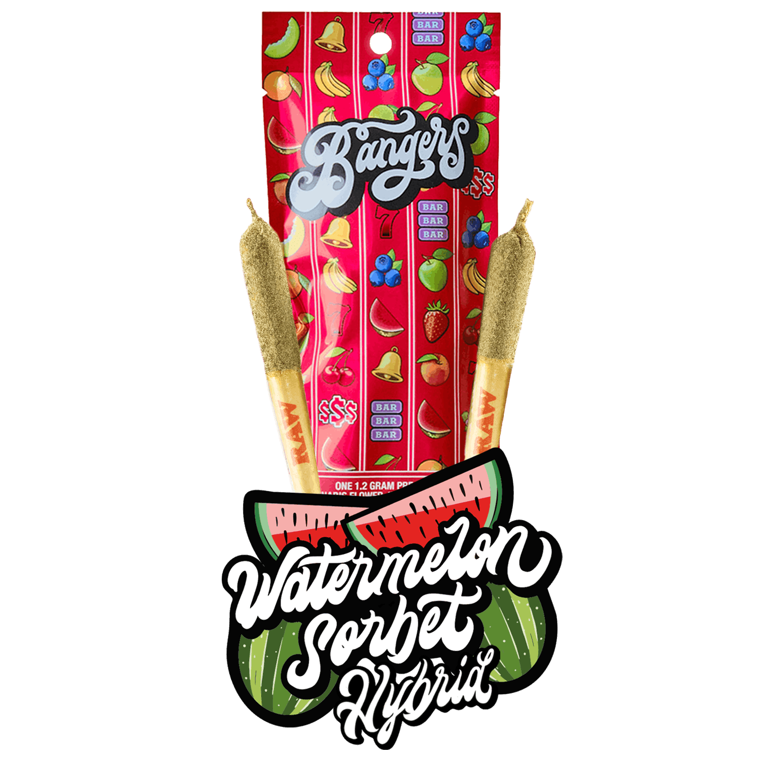 BANGERS - Watermelon Sorbet Infused 2pk - 1.2g - Preroll