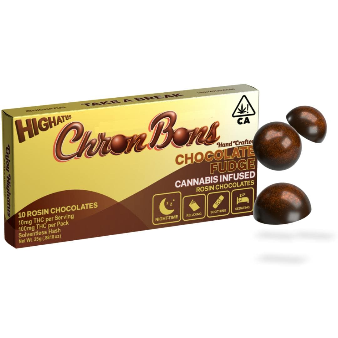 HIGHATUS - ChronBons Chocolate Fudge - 100mg - Edible