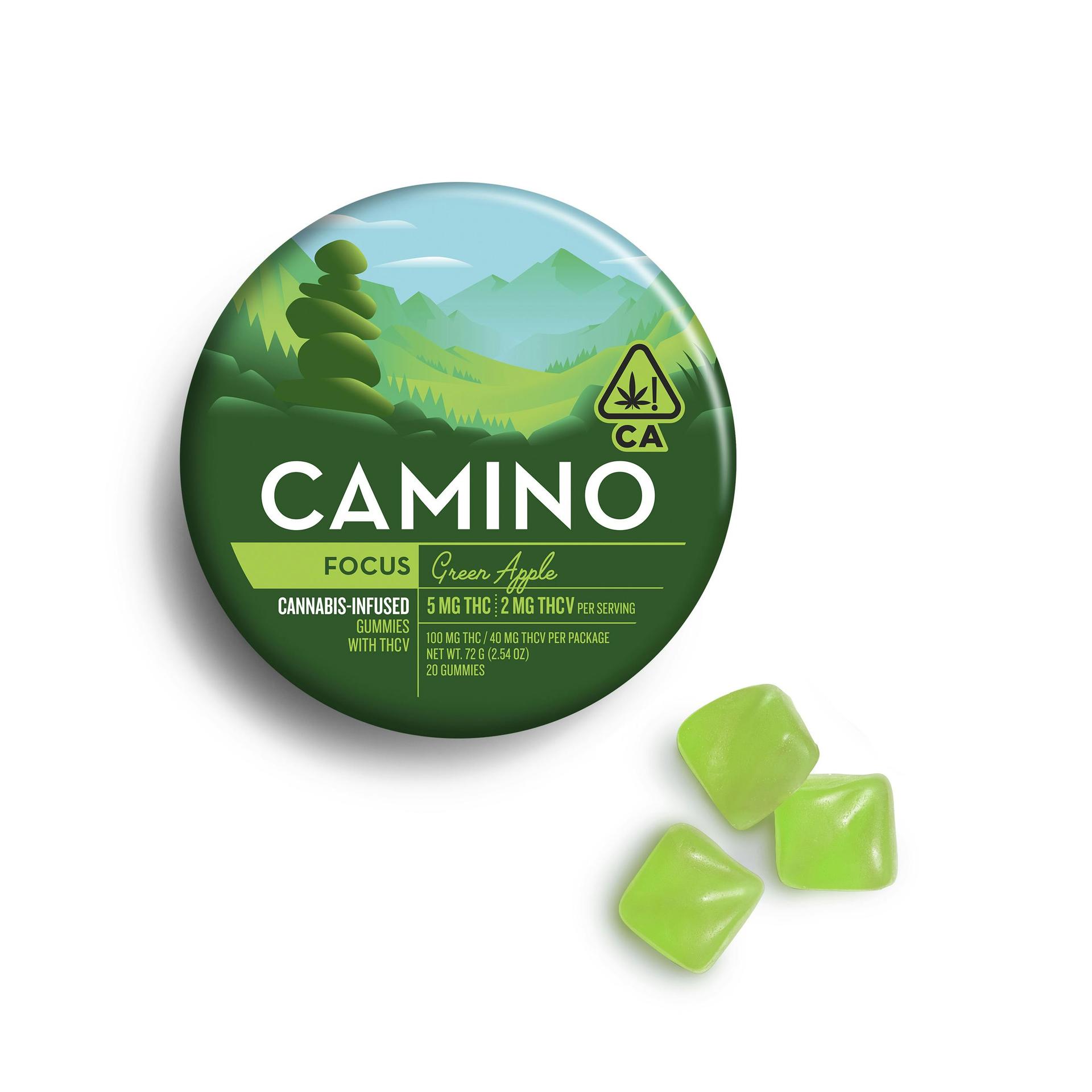 KIVA - Green Apple Camino 5:2 THC/THCV Gummies - 100mg - Edible