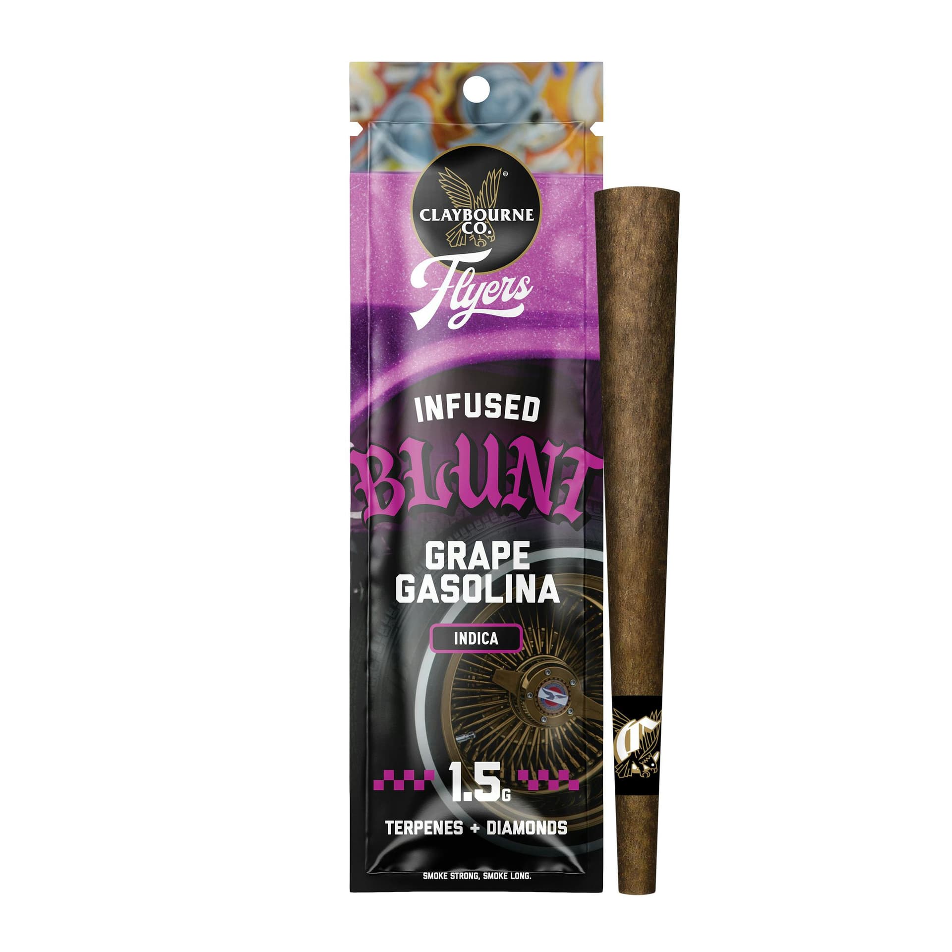 CLAYBOURNE - Grape Gasolina Infused Blunt - 1.5g - Preroll